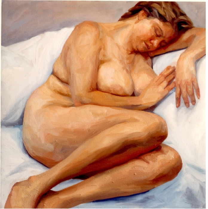 sleeping nude